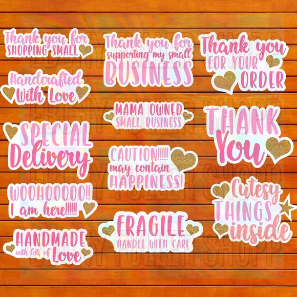 100 Thank You For Your Order Stickers Thanks Small Business Shop Small - Picture 1 of 1